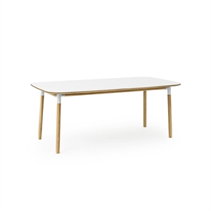 Normann Copenhagen Form Mesa de Comedor Blanco/Roble 95 x 200 cm