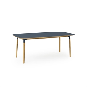 Normann Copenhagen Form Mesa de Comedor 95 x 200 cm Azul/roble