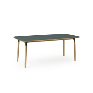 Normann Copenhagen Mesa de Comedor Form 95 x 200 cm Verde/roble