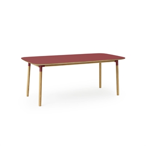 Normann Copenhagen Form Mesa de Comedor Rojo/Roble 95 x 200 cm