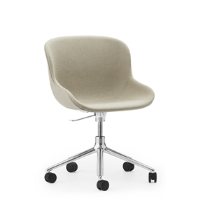 Silla de Oficina Normann Copenhagen Hyg con Ruedas Tapizada Aluminio/Main Line Flax MLF20