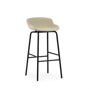 Taburete de Bar Normann Copenhagen Hyg H75 Negro Acero Negro/línea Principal Lino MLF20