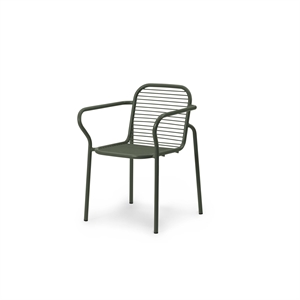 Silla de Exterior Normann Copenhagen Vig con Reposabrazos Verde Oscuro