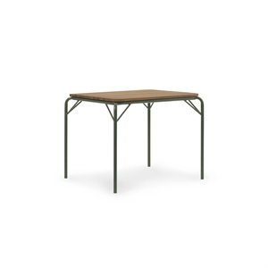 Normann Copenhagen Mesa de Comedor Vig 90 x 80 cm Verde oscuro/Robinia