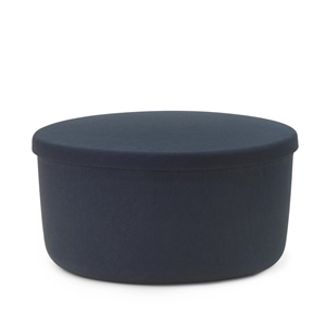 Normann Copenhagen Puf de Almacenamiento Hide Grande Acero Azul