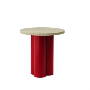 Normann Copenhagen Tu Mesa Auxiliar Rojo/ Travertino Claro