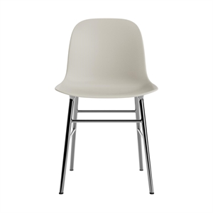 Silla de Comedor Normann Copenhagen Form Gris Claro/ Cromo