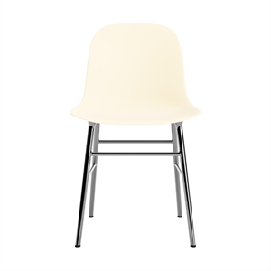 Normann Copenhagen Form Silla de Comedor Crema/ Cromo