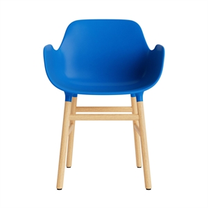 Silla De Comedor Form Normann Copenhagen Con Reposabrazos Azul/ Roble