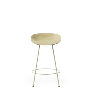 Normann Copenhagen Mate Taburete de Bar 65 cm Crema/acero/cáñamo