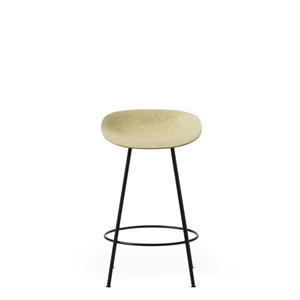 Normann Copenhagen Mate Taburete de Bar 65 cm Negro/acero/cáñamo