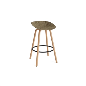 Taburete de bar Normann Copenhagen Mate de 75 cm en madera de haya/ Negro/algas