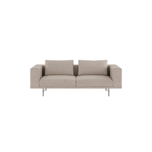 Sofá Vipp Loft para 2 Personas Brook Beige/ Castaño/Acero Inoxidable
