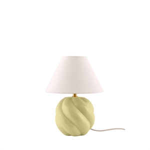 Lámpara de Mesa Globen Lighting Dahlia 24, Color Amarillo Mantequilla
