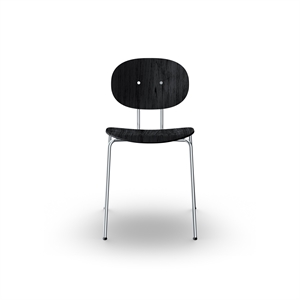 Sibast Furniture Piet Hein Silla de comedor Cromo Negro roble