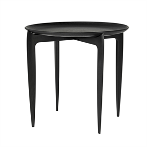 Fritz Hansen Mesa de Centro Tray Negro Ø45