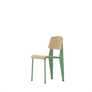 Silla de comedor Vitra Standard Prouvé Blé Vert/Roble