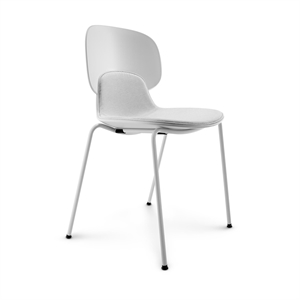 Silla de Comedor Eva Solo Combo con Asiento Tapizado Blanco/ Gris