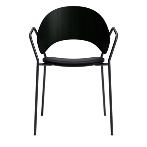 Silla De Comedor Eva Solo Dosina Con Reposabrazos Y Tapizada Roble/ Negro