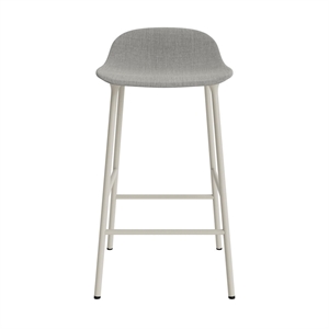 Normann Copenhagen Form Taburete de Bar 65 cm Tapizado Grupo 2 Gris Claro/ Acero