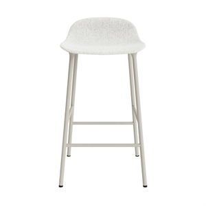 Normann Copenhagen Form Taburete de Bar 65 cm Tapizado Grupo 5 Gris Claro/ Acero