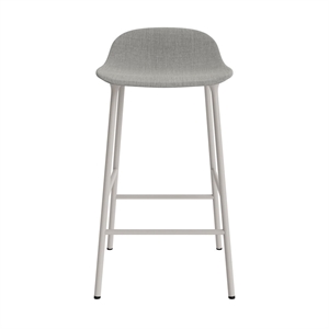 Normann Copenhagen Form Taburete de Bar 65 cm Tapizado Grupo 2 Gris Cálido/Acero