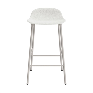 Normann Copenhagen Form Taburete de Bar 65 cm Tapizado Grupo 5 Gris Cálido/Acero