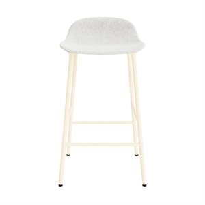 Normann Copenhagen Form Taburete de Bar 65 cm Tapizado Grupo 5 Crema/ Acero