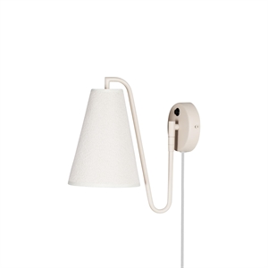 Globen Lighting Lou Lámpara de Pared Bouclé Blanco/ Beige