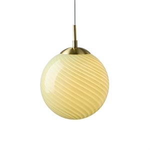 Lámpara Colgante de Bola de Caramelo con Diseño de Halo, Ø25, Color Oliva
