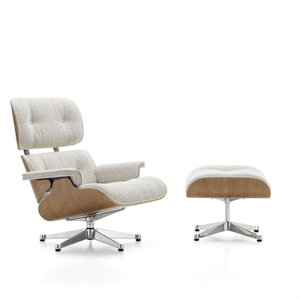 Vitra Eames Sillón American Cherry Marfil/Perla Con Otomana