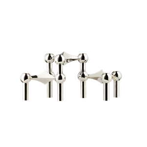 STOFF Nagel Portavelas Juego de 3 Cromo