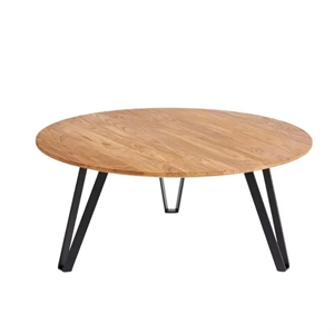 Mesa de Centro Muubs Space Ø90 Roble Natural Aceitado