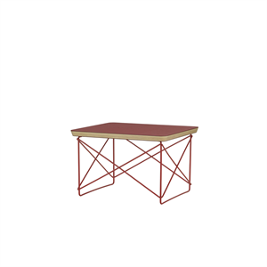 Mesa Auxiliar Vitra LTR, Mesita de Noche/auxiliar, Ladrillo Oscuro/rojo Clásico Eames