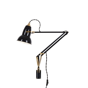 Anglepoise Original 1227 Lámpara de Latón con Soporte de Pared Negro Azabache