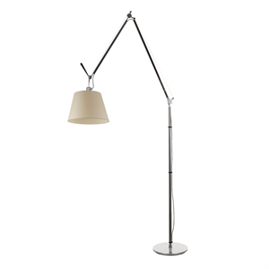 Artemide Tolomeo Mega Floor Lamp Parchment 32 cm Shade w. dimmer