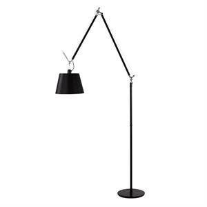 Artemide Tolomeo Mega Floor Lamp Black 32 cm Shade w. dimmer