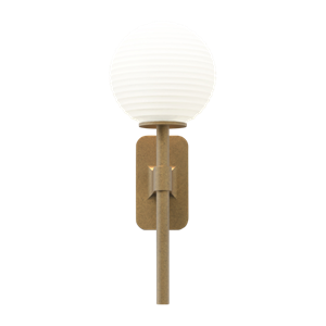 Lámpara de Pared Individual Astro Tacoma de Latón Antiguo y Latón Pantalla Ópalo