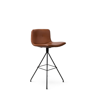Taburete de Bar Primum de Bent Hansen con Base Giratoria, Negro/Zenso 3 223