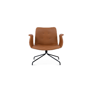 Sillón Primum de Bent Hansen con Reposabrazos, Negro y Coñac Adrian