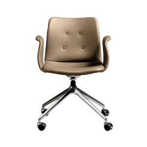 Silla de Comedor Bent Hansen Primum de 4 Estrellas con Ruedas, Acero pulido/Zenso 3 228