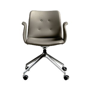 Silla de Comedor Bent Hansen Primum de 4 Estrellas con Ruedas, Acero pulido/Zenso 3 214