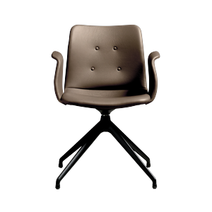 Silla de Comedor Bent Hansen Primum de 4 Estrellas con Asiento Giratorio, Negro/Zenso 3 292