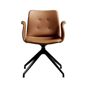 Silla de Comedor Bent Hansen Primum de 4 Estrellas con Asiento Giratorio, Negro/Zenso 3 223