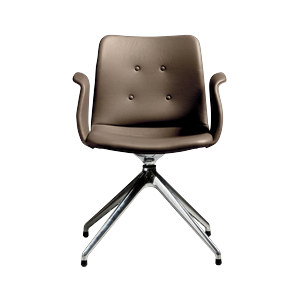 Silla de Comedor Bent Hansen Primum de 4 Estrellas con Asiento Giratorio, Acero pulido/Zenso 3 292