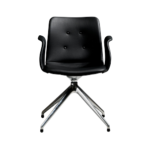 Silla de Comedor Bent Hansen Primum de 4 Estrellas con Asiento Giratorio en Acero pulido/Zenso 3 207