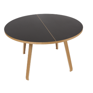 Mesa de Comedor Primum de Bent Hansen, Linóleo Negro /roble