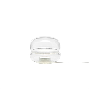 Brokis Macaron Lámpara de Mesa Pequeño Vidrio Transparente/ Ónix Blanco