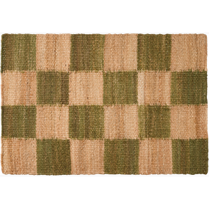 Decotique Chess Felpudo 60x90 Jute/Verde