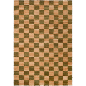 Decotique Chess Alfombra 200x300 Jute/Verde